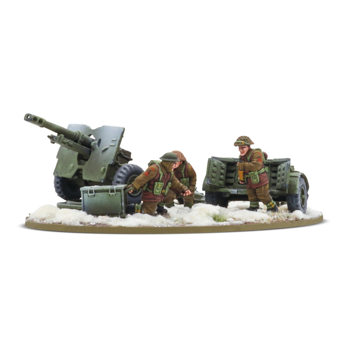 Bolt Action - 25-Pdr Light Howitzer With British Infantry (Winter) Crew
